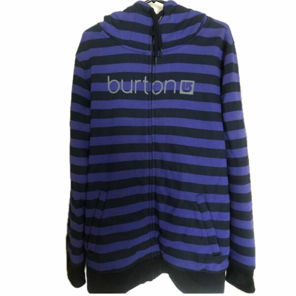 美品★BURTON★ロゴ親指穴付きジップパーカー★バートン★スノボー