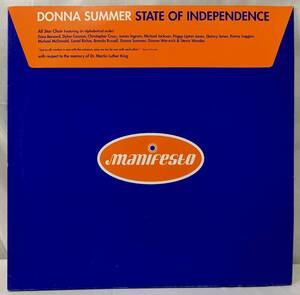 Donna Summer State Of Independence【UK盤/試聴検品済】90's/Electronic/House/12inch シングル