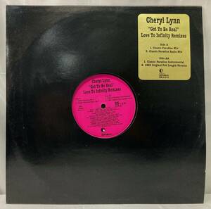 Cheryl Lynn Got To Be Real (Love To Infinity Remixes)【日本盤/試聴検品済】90's/Electronic/Funk/Soul/Disco/Garage House/12inch