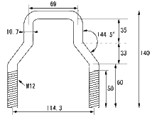 未使用　トレーラー用　スペアタイヤ固定用特殊ボルト (PCD114.3/4穴用) 　送料込み_画像2