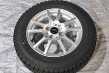 ☆KSP130 ヴィッツ 取外し バリ溝！165/70R14 社外ホイールスタッドレス4本セット 14インチ ダンロップ 14×5.5J+38 PCD100☆送料無料☆_画像3