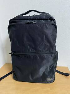 極美品●定価49,500円●ポーター PORTER 吉田カバン タイム TIME DAYPACK リュックサック 品番：655-06169 黒 2層式