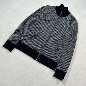 バーバリー ブラックレーベル トラックジャケット リバーシブル 千鳥 ブラック 2 BURBERRY BLACK LABEL ジャケット ブルゾン ホースロゴ