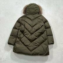 現行タグ WOOLRICH LOGO PARKA DF XS ウールリッチ ロゴ パーカー ダウンコート ファー付きWWCPS2789 ファー取外可 カーキ ダブルジップ_画像7