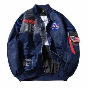 1円 最上級NASA 冬服ミリタリージャケット メンズ 上着 フライトジャケット 防風 防寒 コート 中綿入り ジャンパー M～4XL 3色選