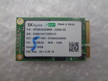 複数入荷 SKhynix HFS064G3AMNB-2200A 64GB SSD ｍSATA 中古動作品(S217)_画像1