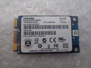 複数入荷 TOSHIBA THNSNB064GMCJ 64GB SSD ｍSATA 中古動作品(S219)