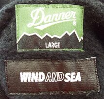 T3323〇Danner(ダナー)×WIND AND SEA(ウィンダンシー)コラボ プルオーバー パーカー ブラック Lサイズ_画像3