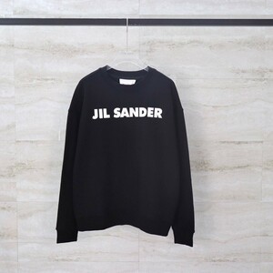 新品☆JIL SANDER ジルサンダー Logo Long Sleeve T-Shirts Tシャツ black 長袖 クルーネック ロゴT ロンT ロゴプリント size L