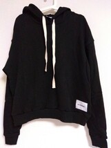 新品未使用☆JIL SANDER　　SWEATSHIRT W/HOODIE BLACK SET UP ジルサンダー 黒 SIZE L セットアップ_画像2