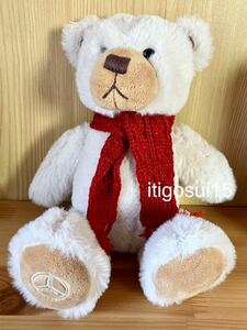 *[ unused ] Mercedes Benz Mercedes Benz* Christmas Bear soft toy teddy bear red muffler * Novelty not for sale 