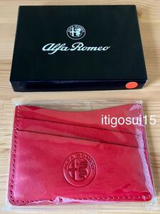 ★【未使用】アルファロメオ ALFA ROMEO★カードケース 名刺入れ 赤 レッド★ノベルティ