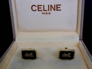 ◎№4789◎■美品■セリーヌ【ＣＥＬＩＮＥ】【シルバー・ゴールド】■カフス♪