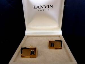 ◎№4907◎■美品■ランバン【LANVIN】【ゴールド】■カフス♪