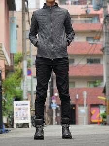 DEVOA 16AW Calf Leather Jacket サイズ３ JKM-CBM-wb Waxed Black デヴォア