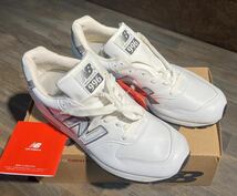 ニューバランス USA製 NEW BALANCE M996LW LEATHER WHITE US9D 27cm ビンテージ オールレザー 新品アメリカ米国製 ホワイト×グレー 白_画像2