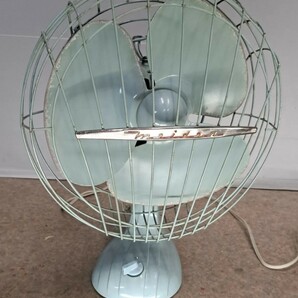 明電舎 Meidensya 扇風機 レトロ AC100V ELECTRIC FAN ビンテージ 実働 スイングOK 2SPEEDO の画像1