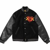 HUMAN MADE x KAWS Made Varsity Jacket #2 Black ヒューマンメイド カウズ メイド バーシティジャケット #2 ブラック　ボンバージャケット_画像2