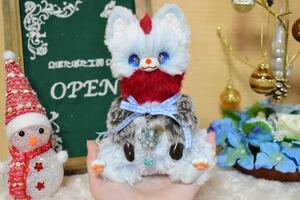 Ωぽたぽた工房Ω 雪だるま (変種) ハンドメイド アートドール ぬいぐるみ 幻獣 人形