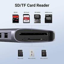 UGREEN USB-Cハブ 7-IN-1 100W急速充電 5Gbps高速転送 4K HDMIハブ USB 3.0 2ポート拡張 SD Micro SD/TFカードリーダー 付きアダプター_画像6