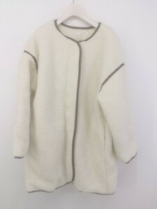 # OLIVE des OLIVE Olive des Olive Zip up long sleeve boa coat size M white Brown lady's P