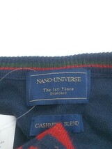 ◇ nano universe The 1st. Floor ボーダー 長袖 ニット セーター サイズS ネイビー レッド レディース P_画像3