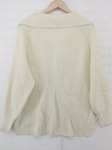 ◇ Simplicite シンプリシテェ ハーフジップ 長袖 ニット セーター オフホワイト レディース P_画像2