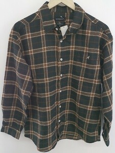 * KANGOL Kangol × MONO-MART mono mart check long sleeve shirt size M black Brown men's P