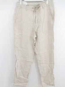 ◇ ◎ ●未使用● ZARA ザラ リネン100% パンツ サイズEUR 38 USA 30 MEX 30 ベージュ レディース P