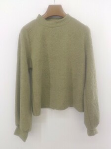 ◇ ◎ merlot メルロー タグ付 長袖 カットソー サイズF カーキ レディース P