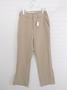 ◇ JEANASIS ジーナシス 裾スリット パンツ サイズM ベージュ系 レディース P