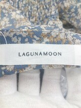 ◇ ◎ LAGUNAMOON ラグナムーン タグ付き 定価1.5万円 総柄 八分袖 ロング ワンピース サイズS ブルー系 レディース P_画像3