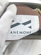 ◇ ANEMONE アネモネ 型押し 2WAY ショルダー ハンド バッグ カーキ レディース P_画像5