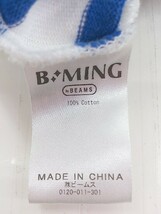 ◇ B:MING by BEAMS 21年製 ドロップショルダー ボーダー 長袖 Tシャツ カットソー サイズS ホワイト ブルー メンズ P_画像4