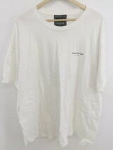 ◇ unrelaxing オーバーサイズ プリント 五分袖 Tシャツ カットソー ホワイト系 マルチ レディース メンズ P_画像1