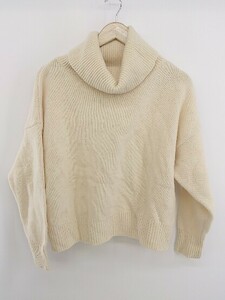 * URBAN RESEARCH Urban Research ta-toru neck long sleeve knitted sweater size F beige group lady's P