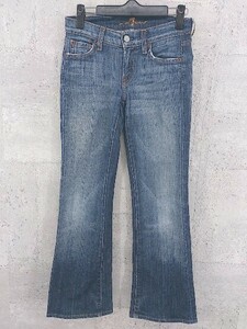 ◇ 7 FOR ALL MANKIND セブン・フォー・オール・マンカインド ウォッシュ加工 ジーンズ デニム パンツ 23 インディゴ レディース