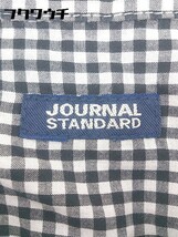 ◇ JOURNAL STANDARD ジャーナルスタンダード ギンガムチェック 長袖 シャツ ブラック ホワイト メンズ_画像4