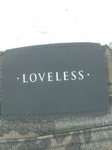 ◇ Loveless ラブレス 迷彩 カモフラ ストレッチ パンツ 34 カーキ グリーン ブラック レディース_画像4