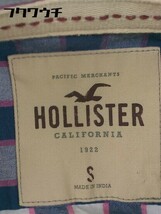 ◇ HOLLISTER ホリスター ボタンダウン BD 半袖 チェック シャツ サイズS ネイビー ピンク ホワイト メンズ_画像4