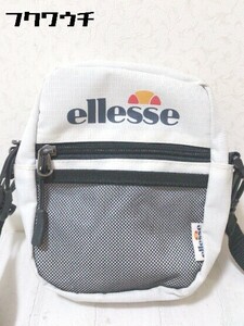 ◇ ellesse エレッセ ロゴ プリント ミニ ショルダー バッグ ホワイト ブラック メンズ