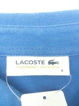 ◇ LACOSTE ラコステ ワンポイント 半袖 シャツ 4 ブルー メンズ_画像4