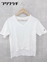 ◇ Champion チャンピオン 半袖 Vネック Tシャツ カットソー サイズM ホワイト メンズ_画像2