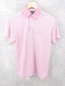 ◇ dress code international ドレスコードインターナショナル ボーダー 半袖 ポロシャツ 3 ピンク ホワイト メンズ