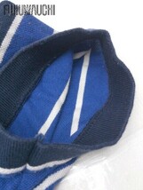 ◇ LACOSTE ラコステ 鹿の子 ボーダー ロゴ 刺繍 半袖 ポロシャツ 3 ネイビー ブルー メンズ_画像7