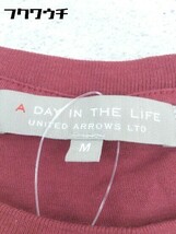 ◇ united arrows a day in the life プリント 七分袖 Tシャツ カットソー サイズM レッド系 メンズ_画像6