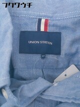 ◇ ◎ UNION STATION ユニオンステーション ボタンダウン BD 長袖 シャツ サイズ02 ブルー メンズ_画像4