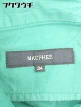 ◇ MACPHEE マカフィー TOMORROWLAND ストレッチ パンツ サイズ34 グリーン系 レディース_画像4