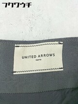 ◇ ◎ UNITED ARROWS ユナイテッドアローズ ウエストリボン付 ワイド パンツ サイズ36 ダークグレー レディース_画像4