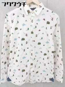 * Arnold Palmer Arnold Palmer total pattern long sleeve shirt size 3 white multi men's 